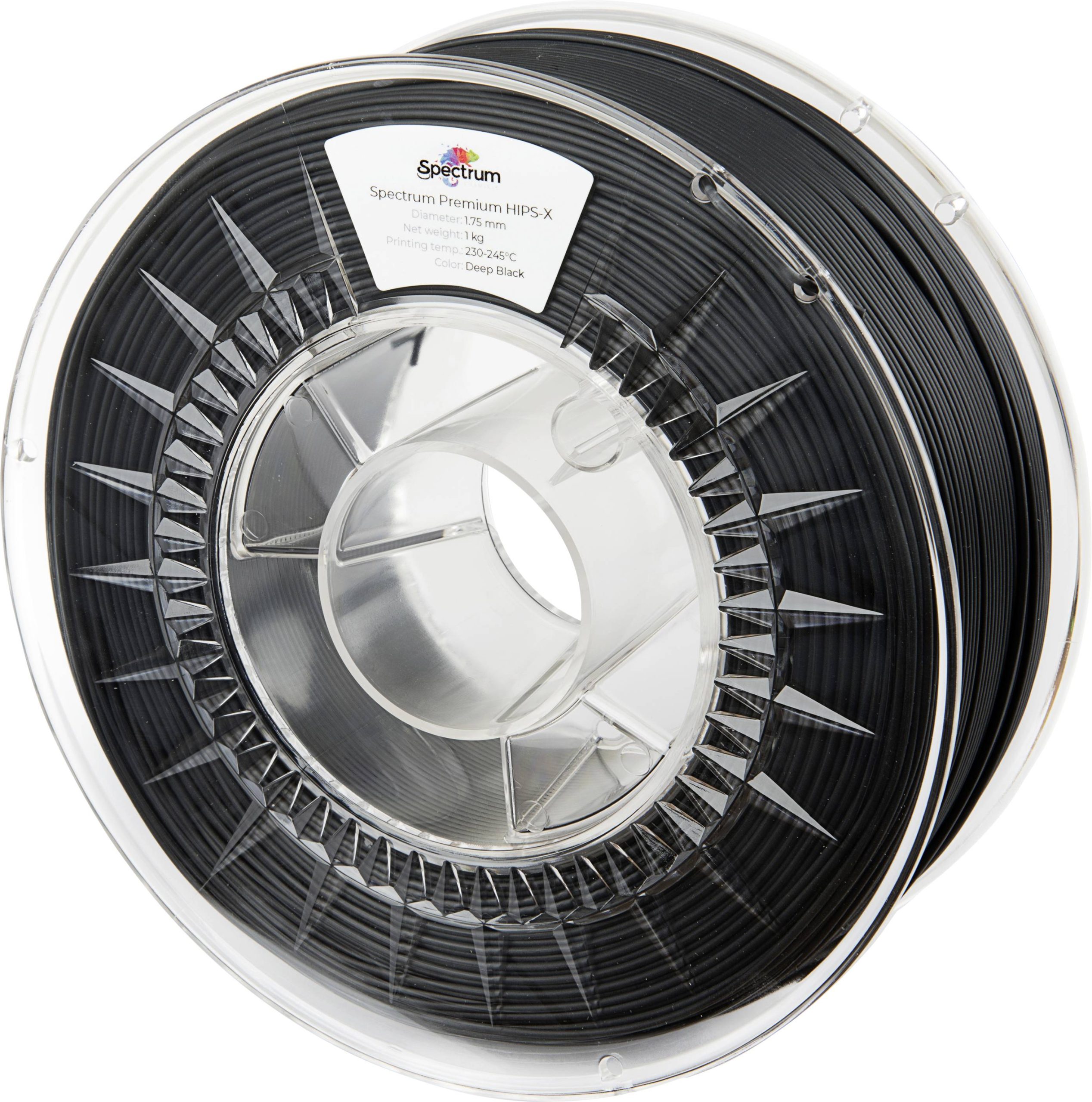Spectrum Filaments 80078 HIPS-X DEEP BLACK Filament HIPS, Supportmateriaal Slagvast, Mat, Makkelijk te schuren 1.75 mm 1