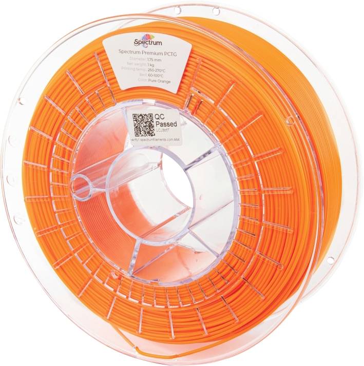 Spectrum Filaments 80662 Premium PCTG Filament PCTG Chemisch bestendig, Geurarm 1.75 mm 1000 g Pure Orange, Oranje 1 stu