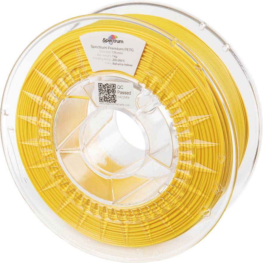 Spectrum Filaments 80060 PET-G Premium Filament PETG Chemisch bestendig, Slagvast 1.75 mm 1000 g Bahama Yellow, Geel Inn