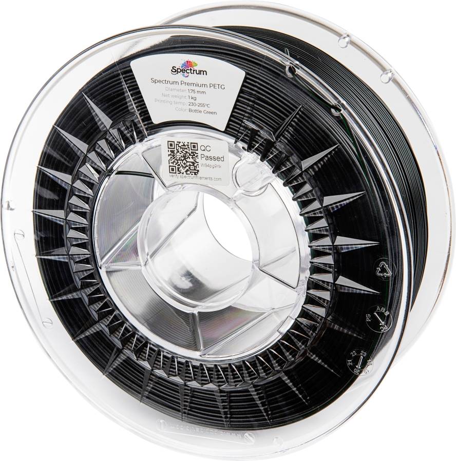 Spectrum Filaments 80055 PET-G Premium Filament PETG Chemisch bestendig, Slagvast 1.75 mm 1000 g Flesgroen, Groen InnoPE