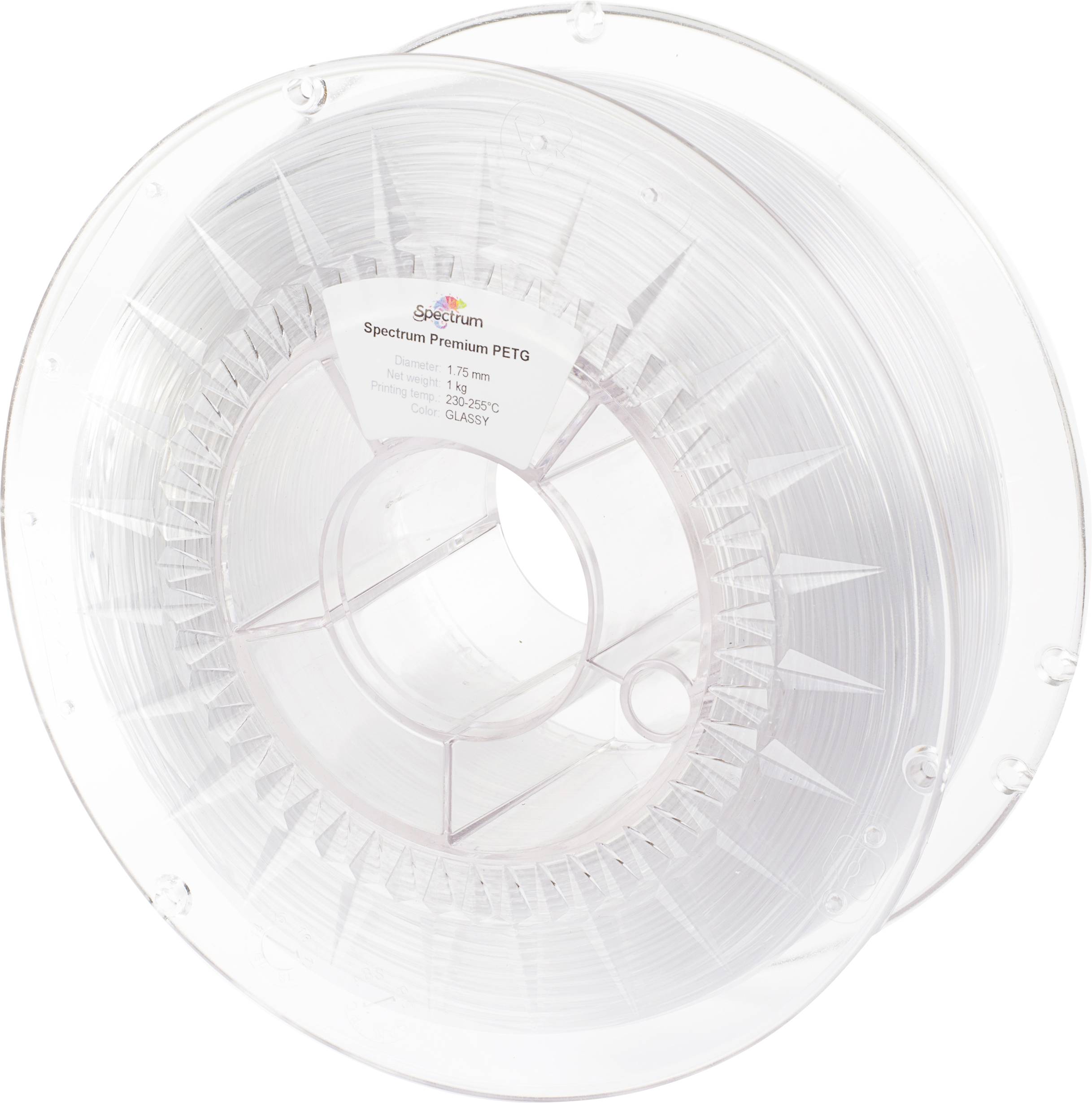 Spectrum Filaments 80054 PET-G Premium Filament PETG Chemisch bestendig, Slagvast 1.75 mm 1000 g Glas, Transparant 1 stu