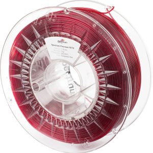 Spectrum Filaments 80050 PET-G Premium Filament PETG Chemisch bestendig, Slagvast 1.75 mm 1000 g Transparent Red, Rood 1