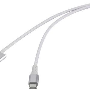 Renkforce RF-6437914 USB-laadkabel USB-C, Magsafe 3 1.00 m Wit Magnetische stekker