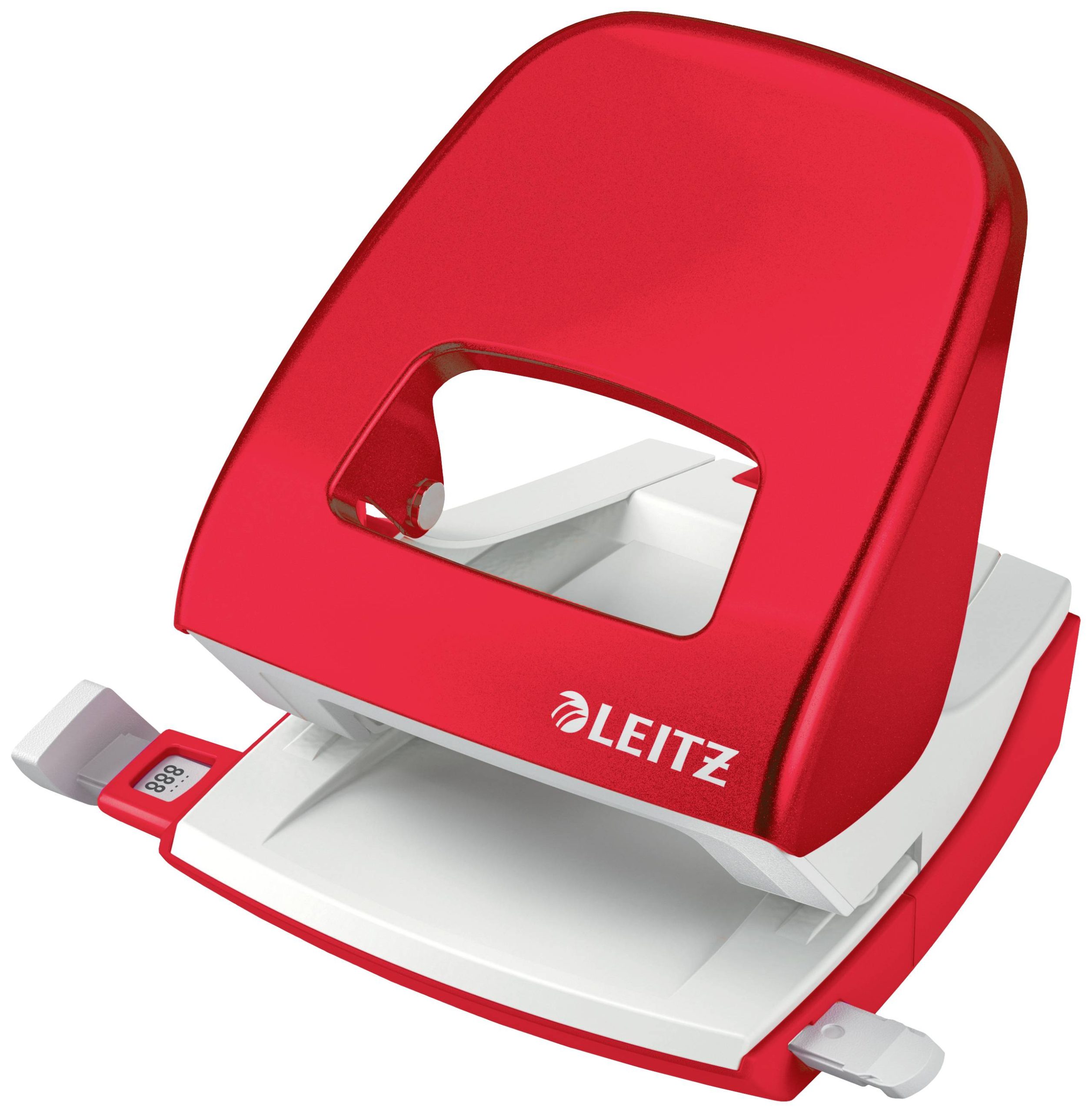 Leitz 50081026 Bureauperforator Rood-wit Instelformaat (max.): DIN A4 30 vel (80 g/m²)