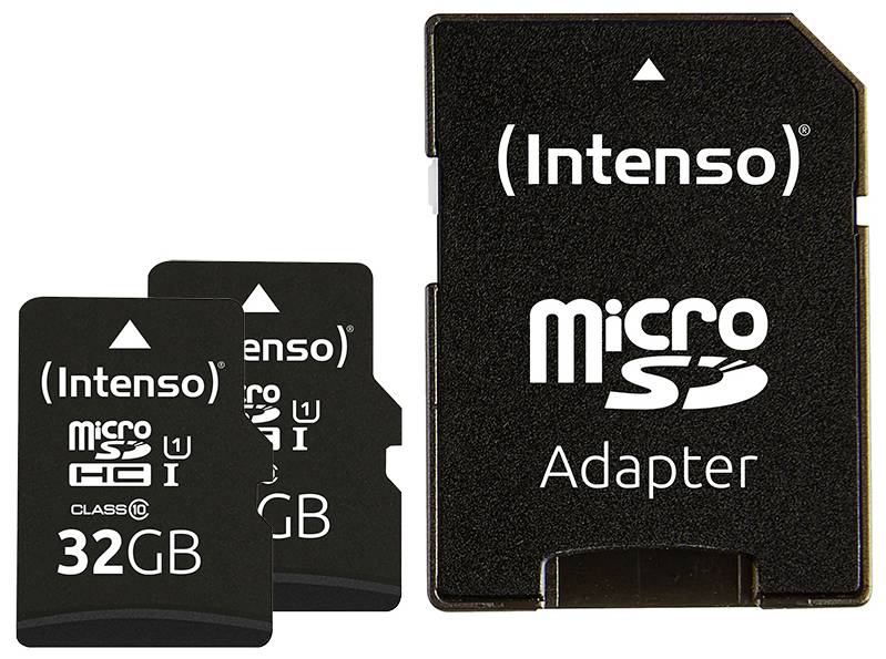 Intenso 32GB SDHC Premium double pack microSDHC-kaart Retail 32 UHS-I, Class 10