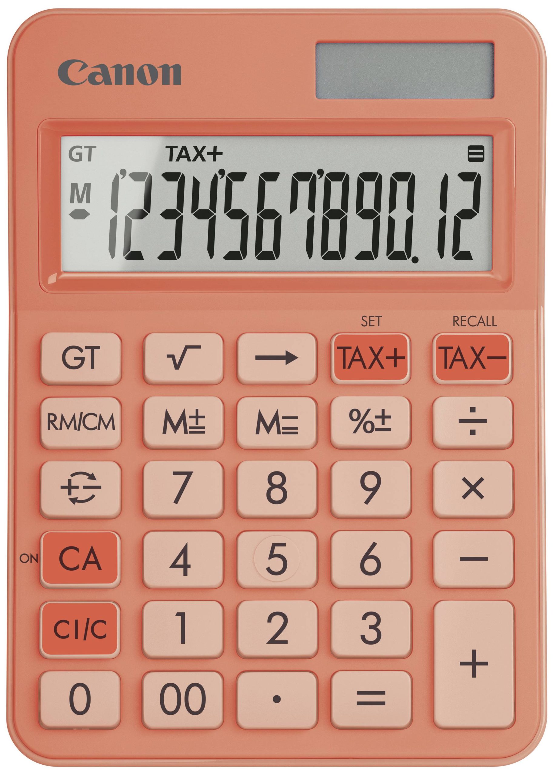 Canon LS-125KB-OR Zakrekenmachine Oranje Aantal displayposities: 12 werkt op batterijen, werkt op zonne-energie (b x h x