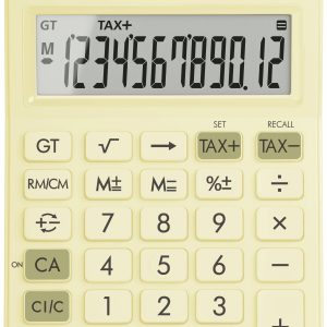 Canon LS-125KB-PYL Zakrekenmachine Pastelgeel Aantal displayposities: 12 werkt op batterijen, werkt op zonne-energie (b