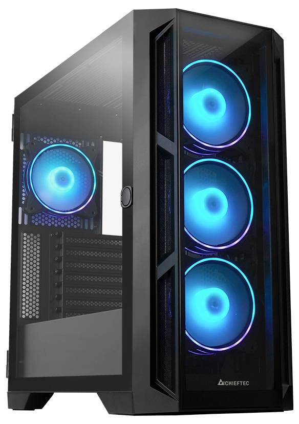 Chieftec GA-01B-TG-OP Midi-tower PC-behuizing Zwart