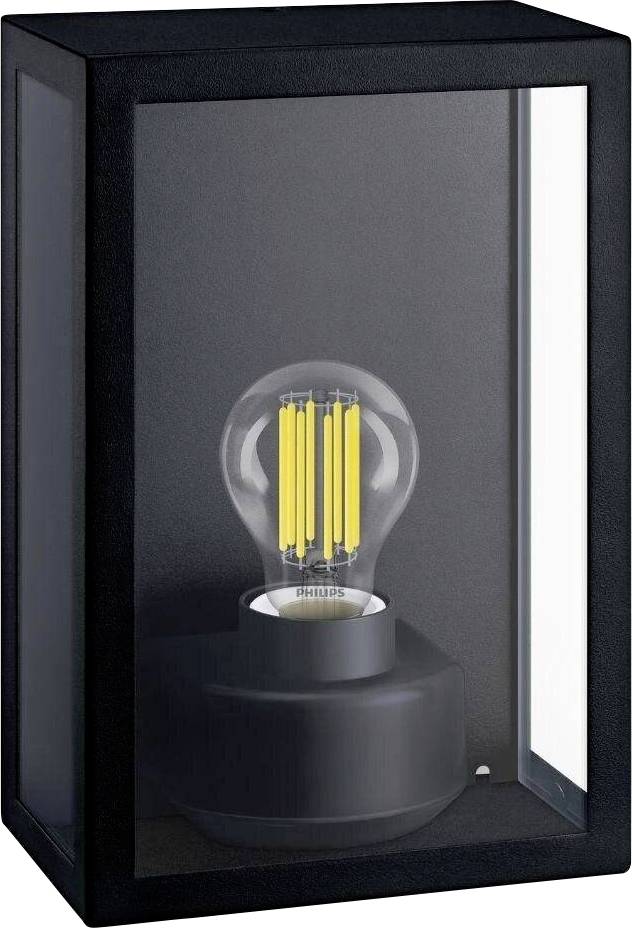 Philips LED Alzor 8720169266414 Buitenlamp (wand) E27 Zwart