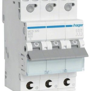 Hager MCS320 MCS320 Zekeringautomaat 3-polig 20 A 400 V