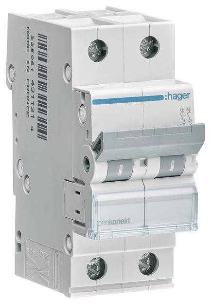 Hager MCN216 Zekeringautomaat 2-polig 16 A 400 V