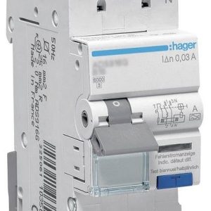 Hager ADS960D Aardlekschakelaar/zekeringautomaat 2-polig 10 A 0.03 A 240 V