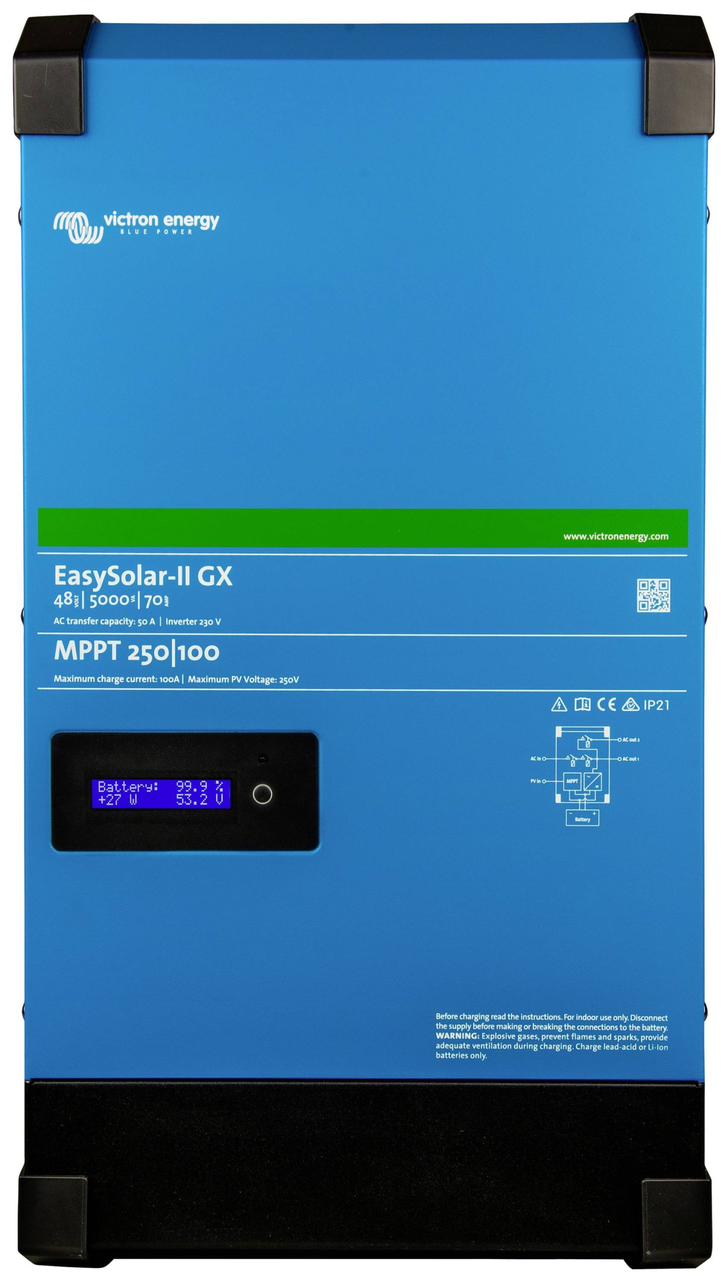 Victron Energy PMP482507010 EasySolar ll 48/5000/70-50 MPPT 250/100 GX Stroomomvormer