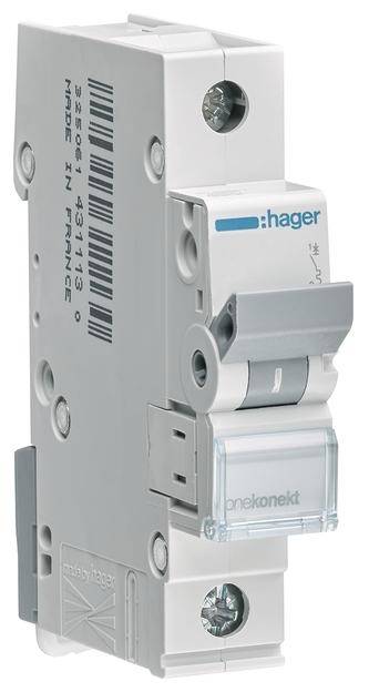 Hager MCN163 MCN163 Zekeringautomaat 1-polig 63 A 400 V
