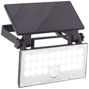 Brilliant Luton G40421/06 Wandlamp op zonne-energie met bewegingsmelder LED 6 W Zwart Brilliant Luton G40421/06 Wandlamp op zonne-energie met bewegingsmelder LED 6 W Zwart