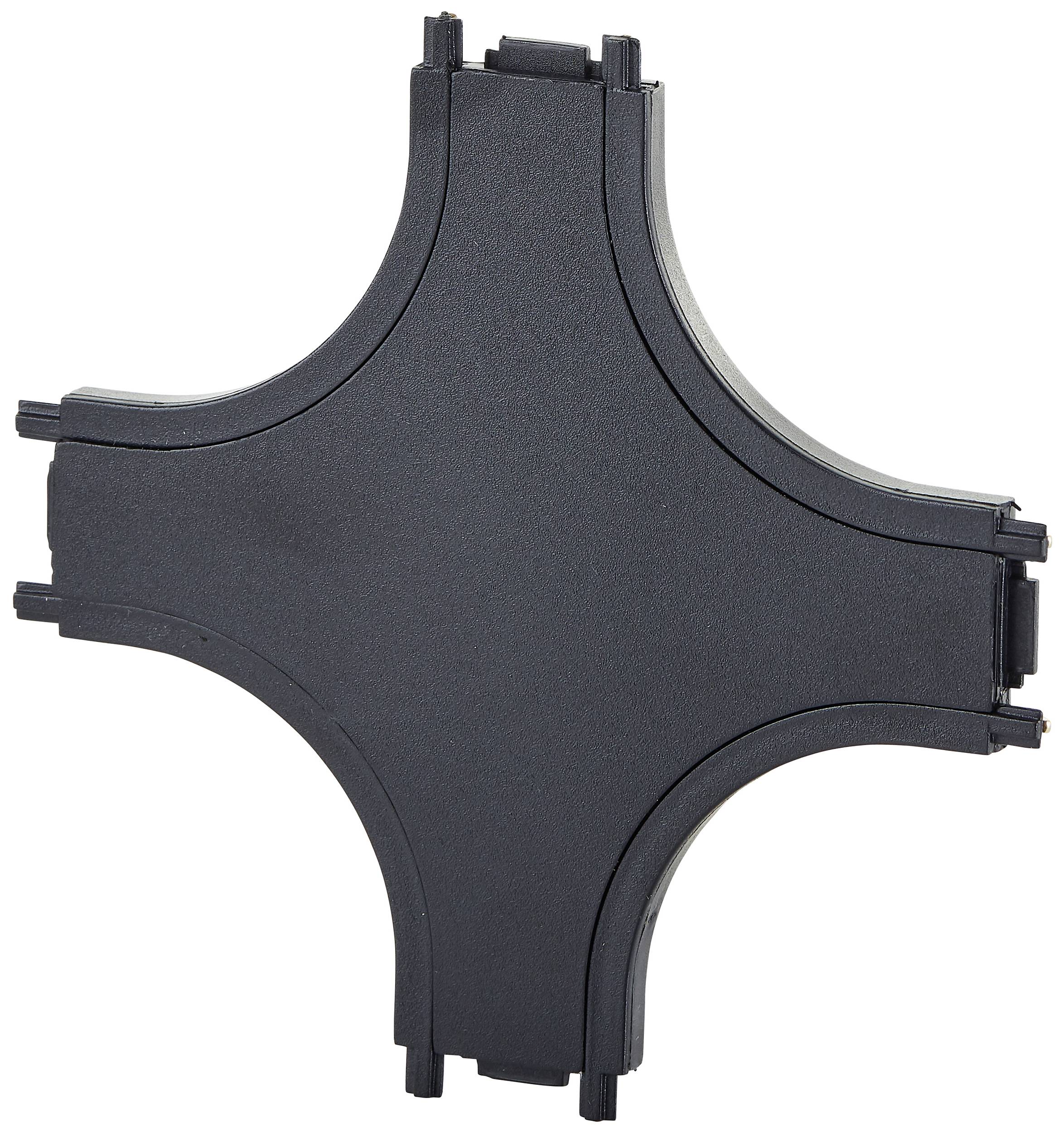 Brilliant 12V-railsysteemcomponenten Verbinder Zand, Zwart 30036/76 Click&Shine Verbinder Kreuz
