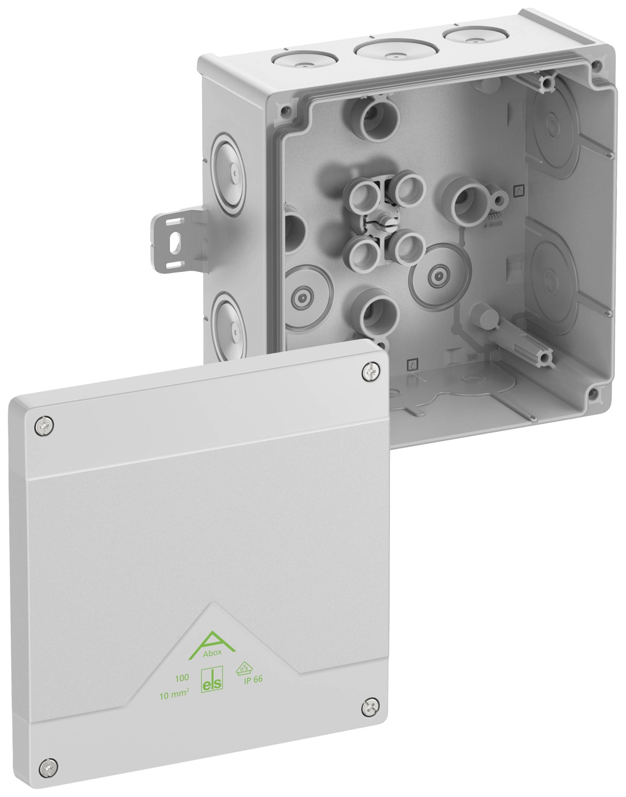 Spelsberg Abox 100 AB-L Aftakkast (l x b x h) 152 x 152 x 80 mm Grijs IP66 1 stuk(s)