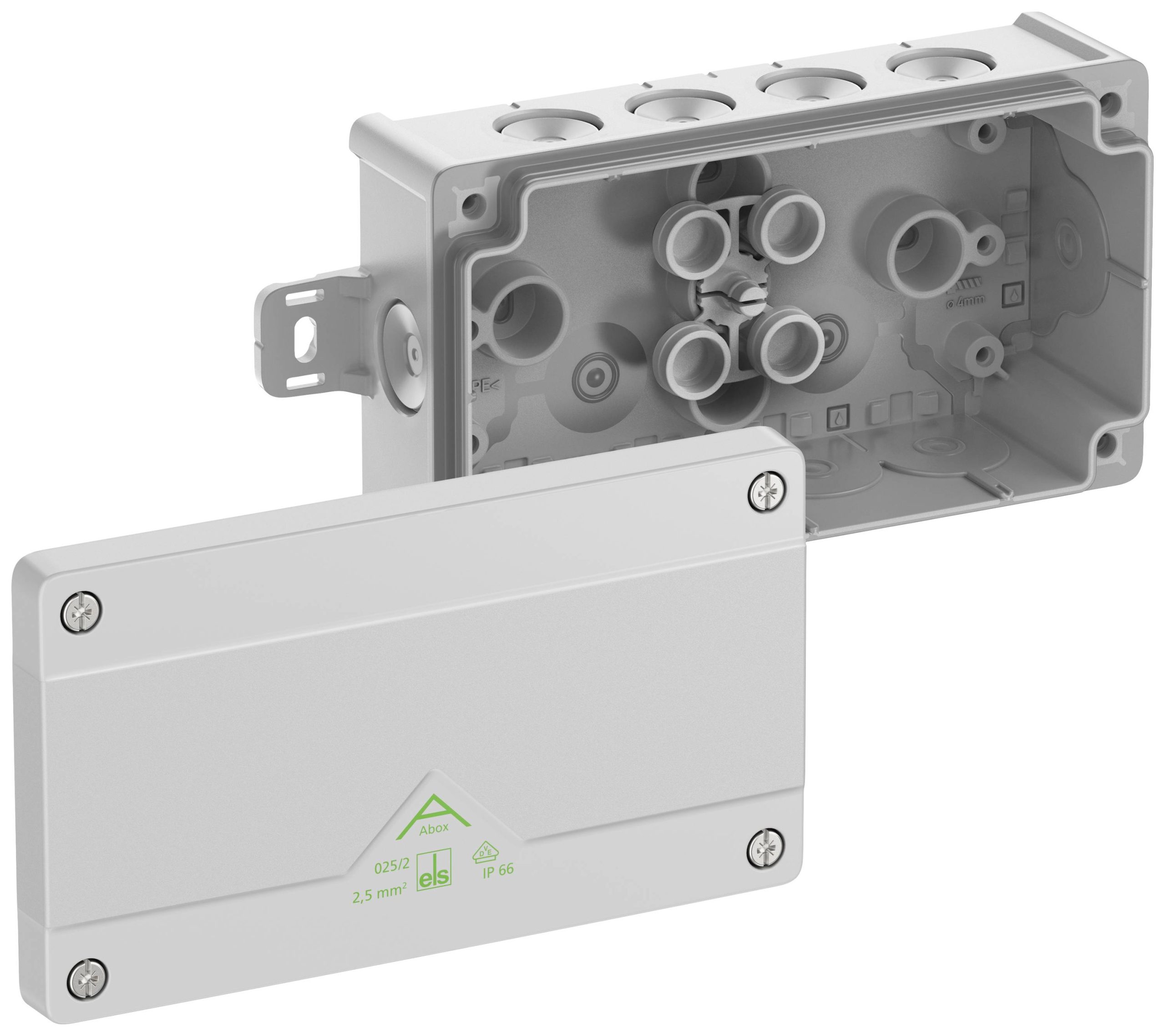 Spelsberg Abox 025/2 AB-L Aftakkast (l x b x h) 87 x 152 x 52 mm Grijs IP66 1 stuk(s)