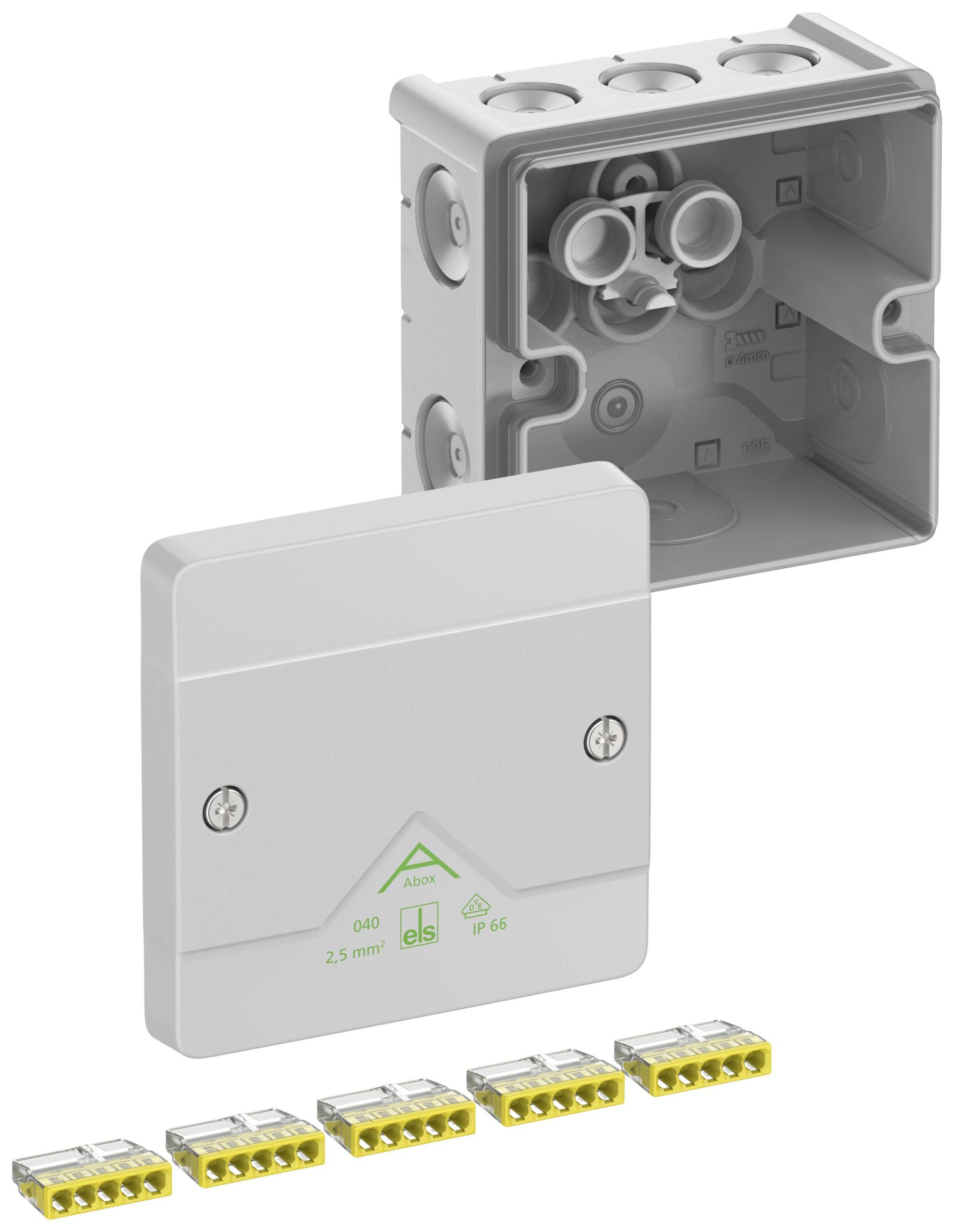 Spelsberg Abox 040-2,5² Aftakkast (l x b x h) 102 x 102 x 57 mm Grijs IP66 1 stuk(s)