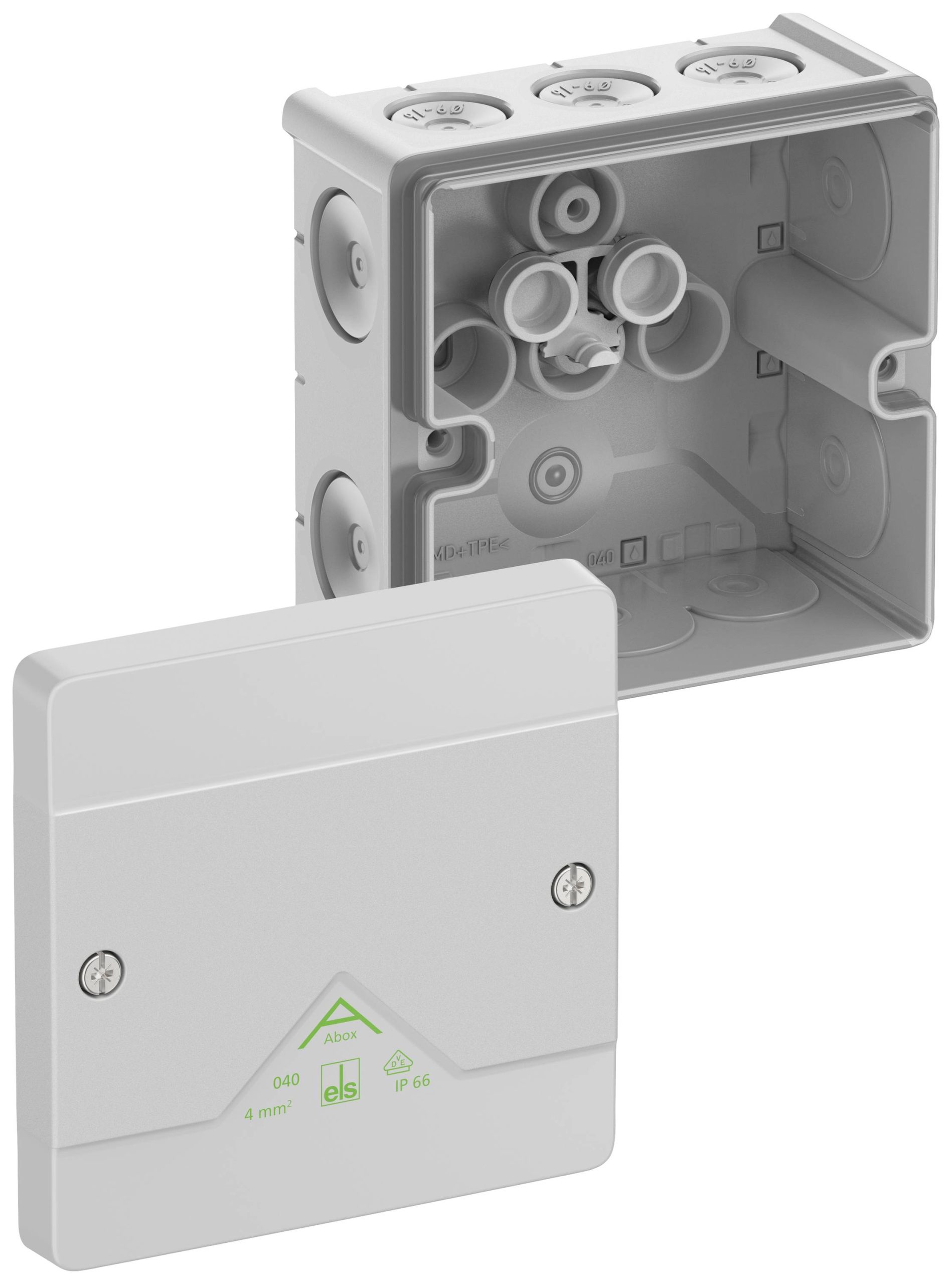 Spelsberg Abox 040-L Aftakkast (l x b x h) 102 x 102 x 57 mm Grijs IP66 1 stuk(s)