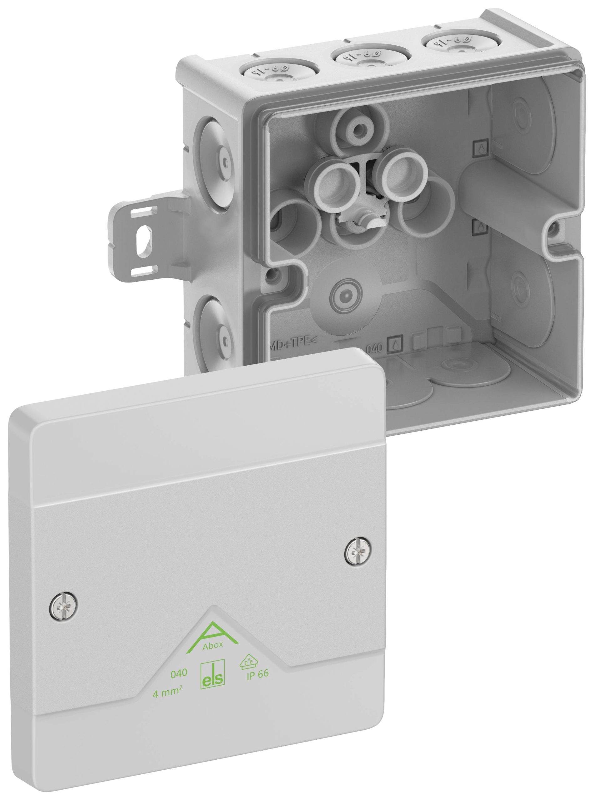 Spelsberg Abox 040 AB-L Aftakkast (l x b x h) 102 x 102 x 57 mm Grijs IP66 1 stuk(s)