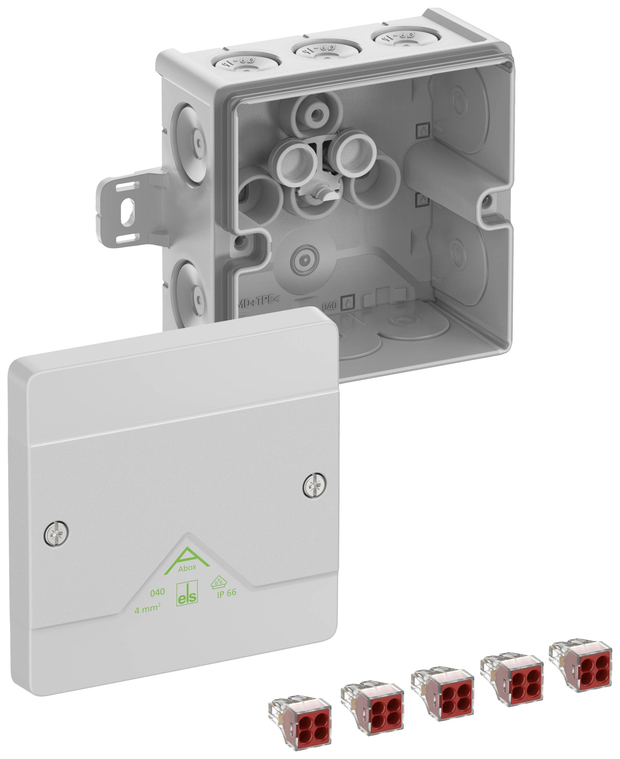 Spelsberg Abox 040 AB-4² Aftakkast (l x b x h) 102 x 102 x 57 mm Grijs IP66 1 stuk(s)