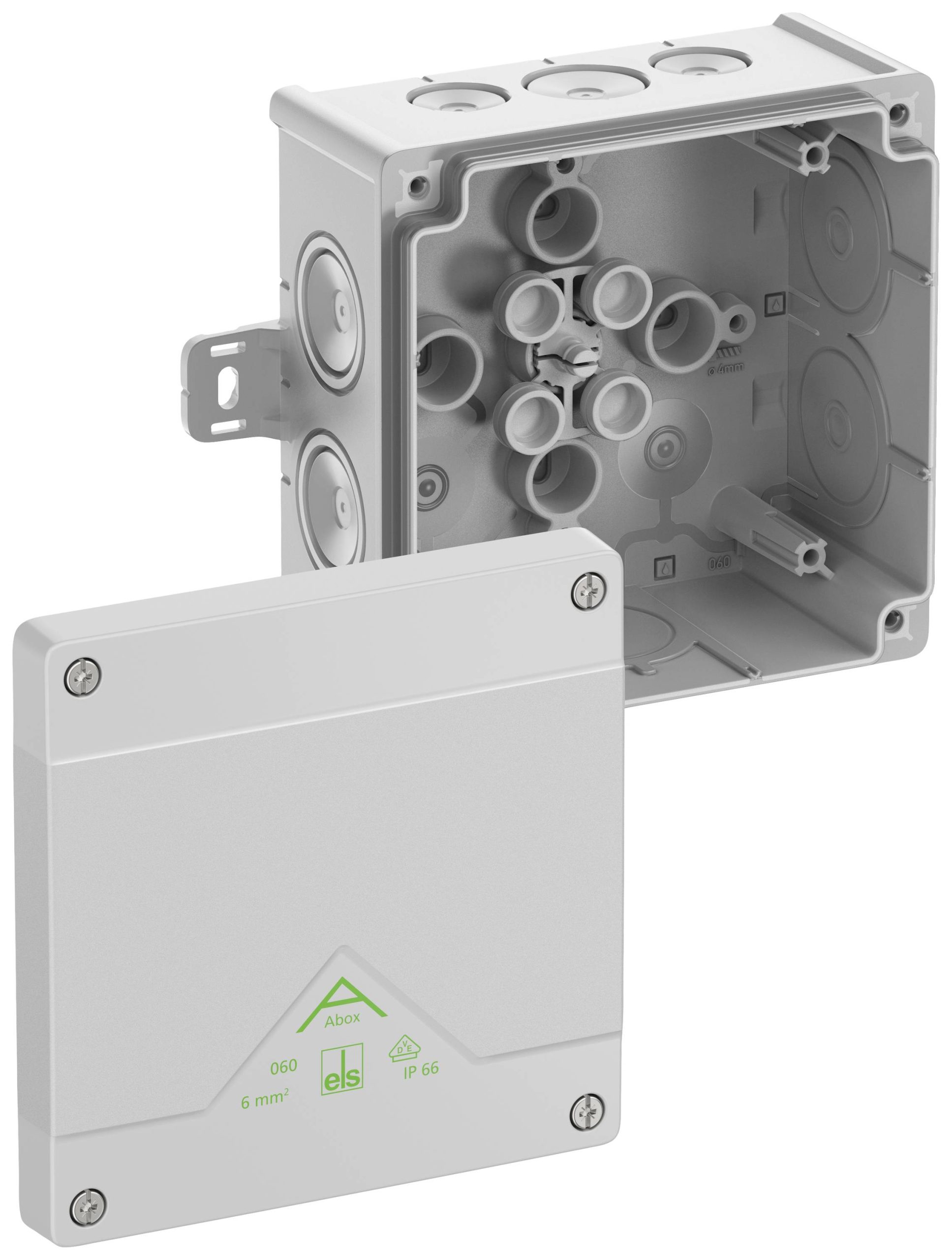 Spelsberg Abox 060 AB-L Aftakkast (l x b x h) 127 x 127 x 70 mm Grijs IP66 1 stuk(s)