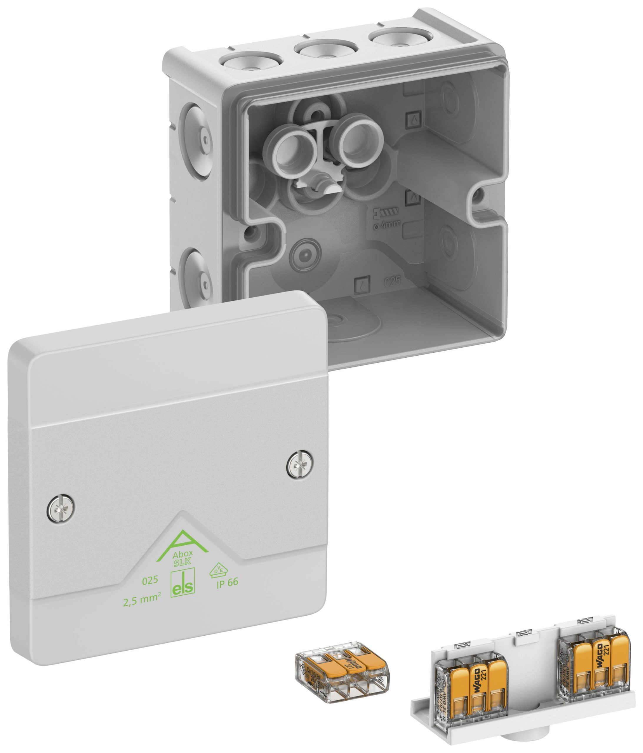 Spelsberg Abox SLK-2,5² Aftakkast (l x b x h) 87 x 87 x 52 mm Grijs IP66 1 stuk(s)