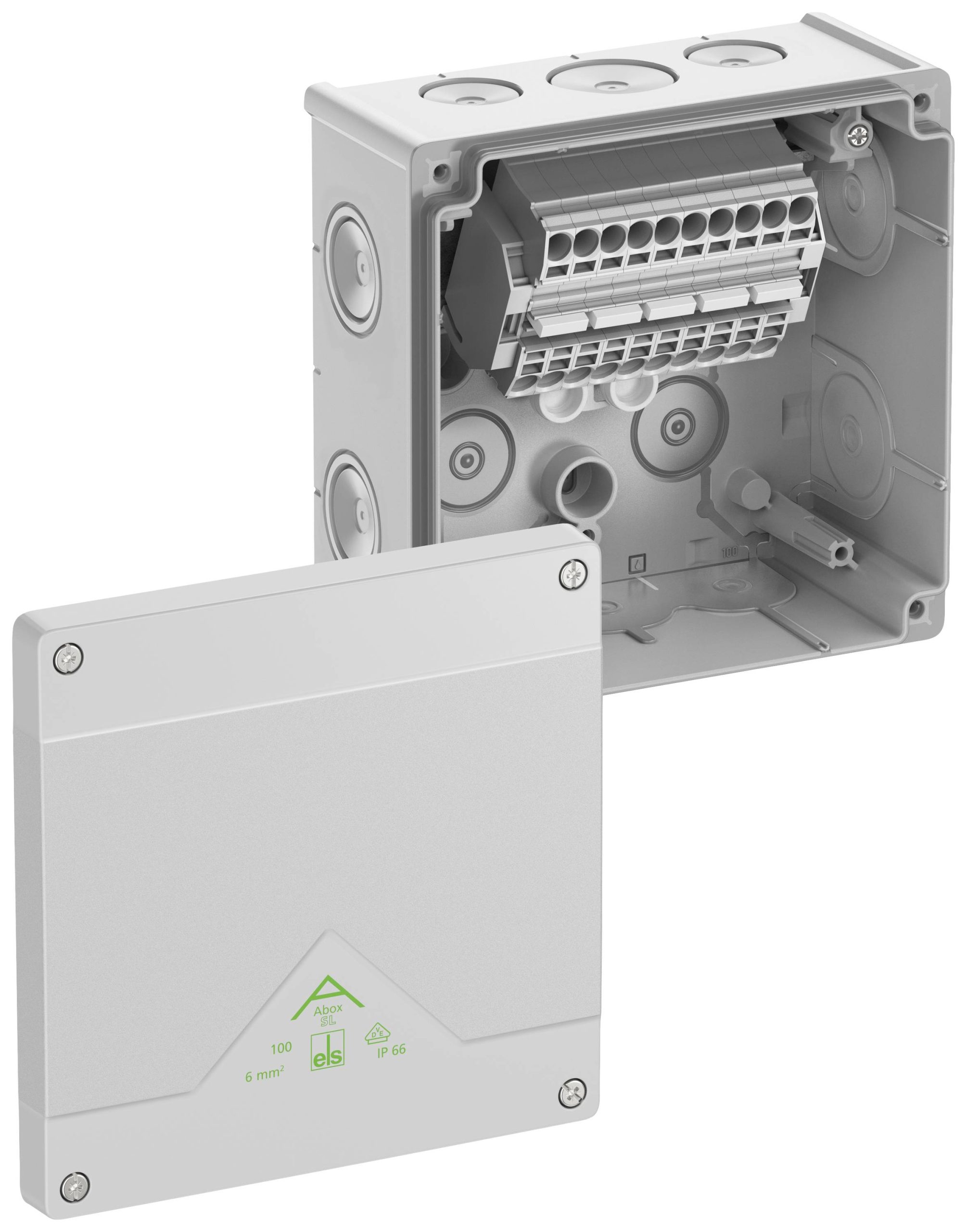 Spelsberg Abox SL-6² Aftakkast (l x b x h) 152 x 152 x 80 mm Grijs IP66 1 stuk(s)
