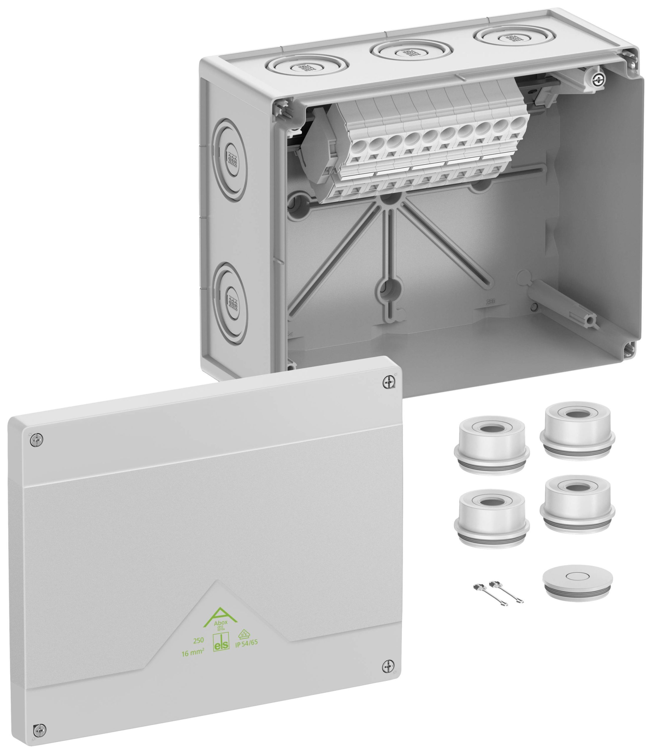 Spelsberg Abox SL-16² Aftakkast (l x b x h) 202 x 252 x 120 mm Grijs IP55, IP66 1 stuk(s)