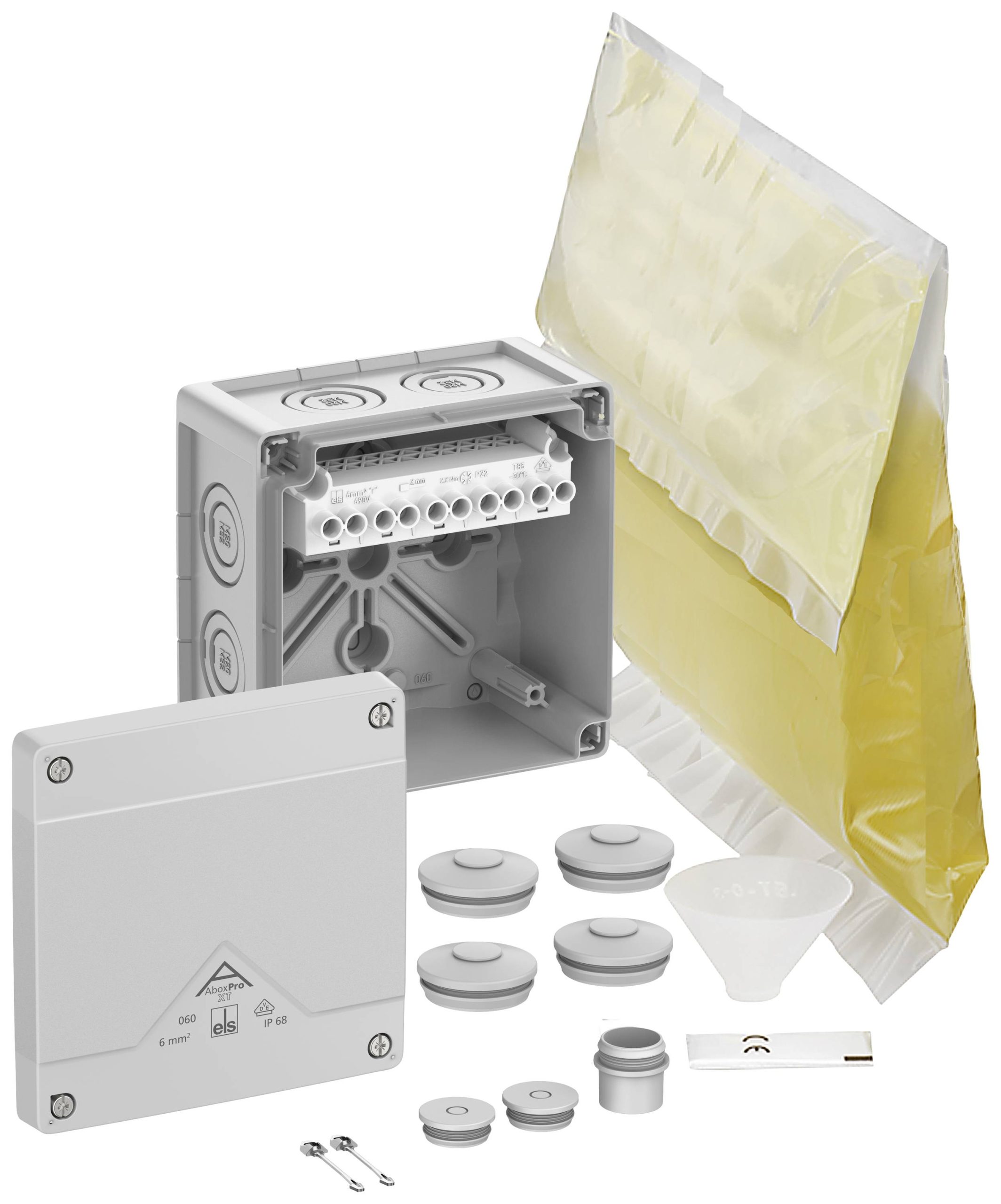 Spelsberg Abox Pro XT-6² Aftakkast (l x b x h) 127 x 127 x 75 mm Grijs IP66, IP68 1 stuk(s)