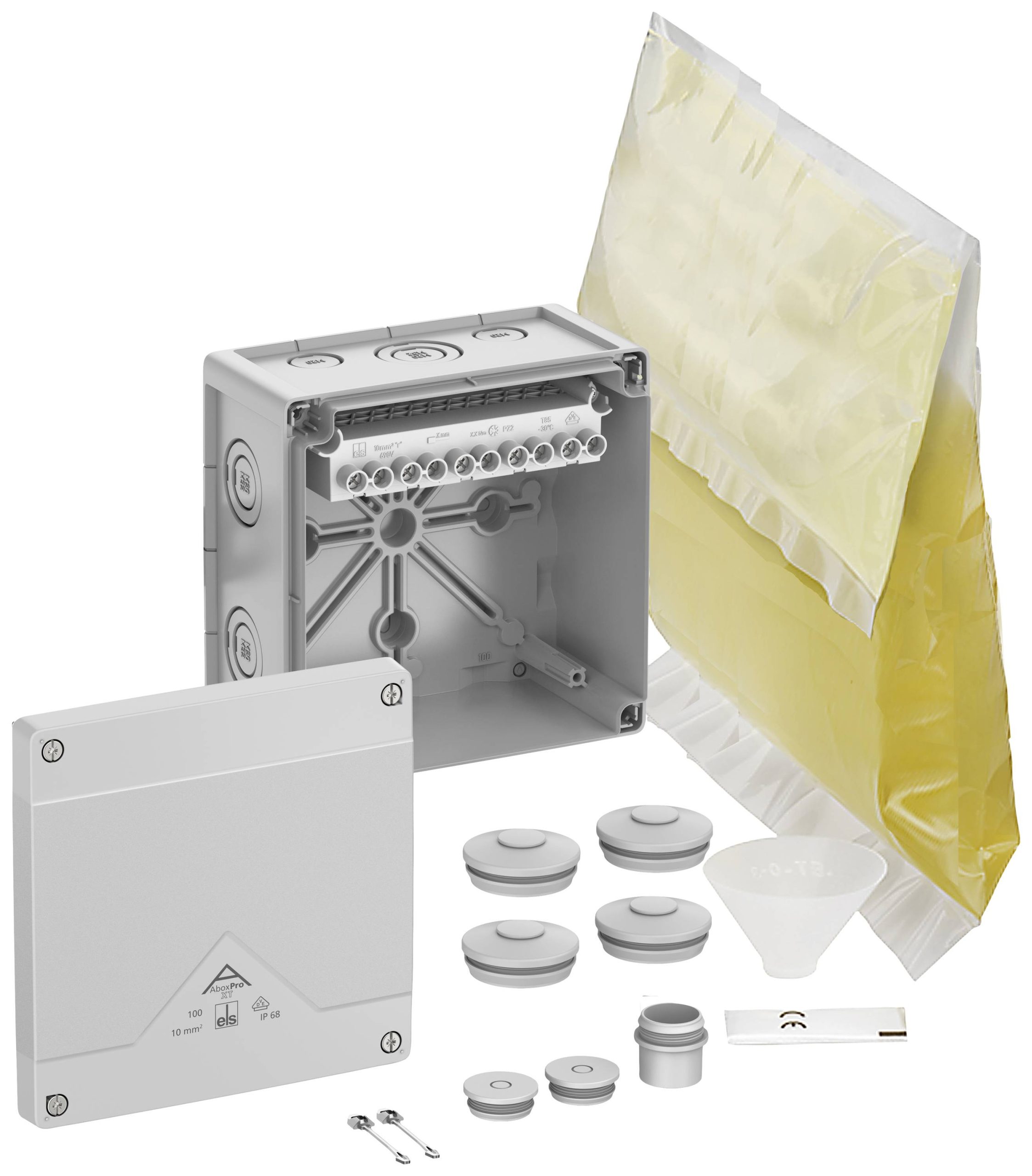Spelsberg Abox Pro XT-10² Aftakkast (l x b x h) 152 x 152 x 85 mm Grijs IP66, IP68 1 stuk(s)