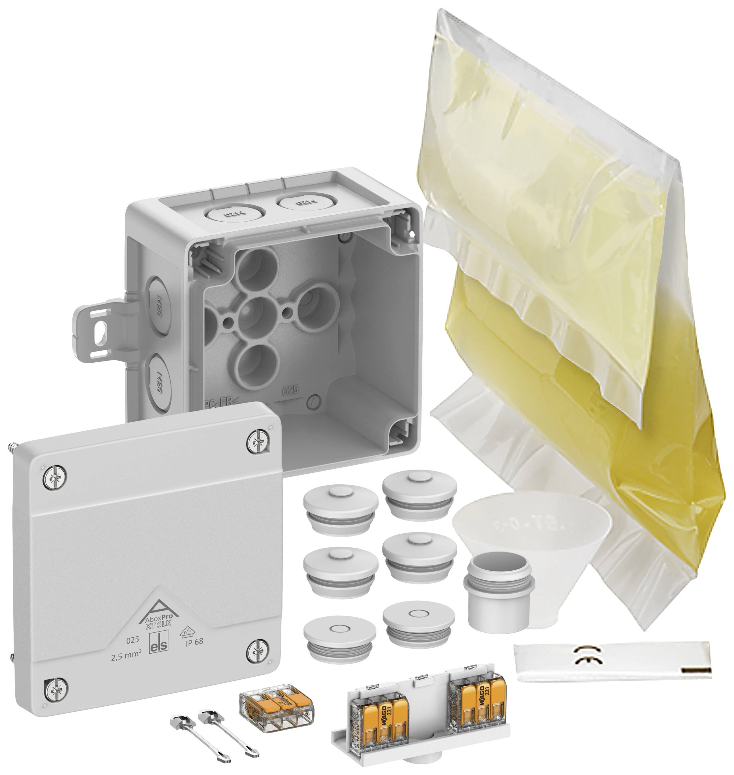 Spelsberg Abox Pro XT SLK-2,5² Aftakkast (l x b x h) 92 x 92 x 60 mm Grijs IP66, IP68 1 stuk(s)