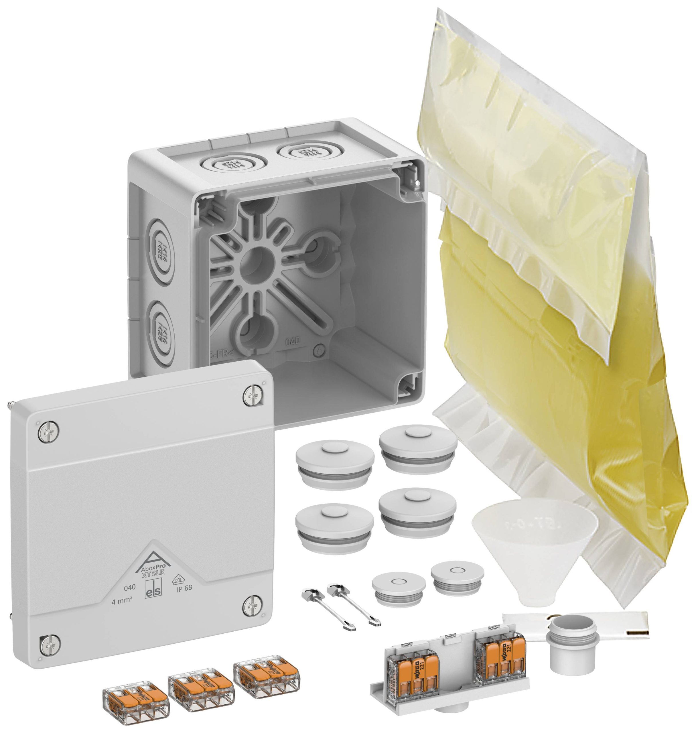 Spelsberg Abox Pro XT SLK-4² Aftakkast (l x b x h) 102 x 102 x 70 mm Grijs IP66, IP68 1 stuk(s)