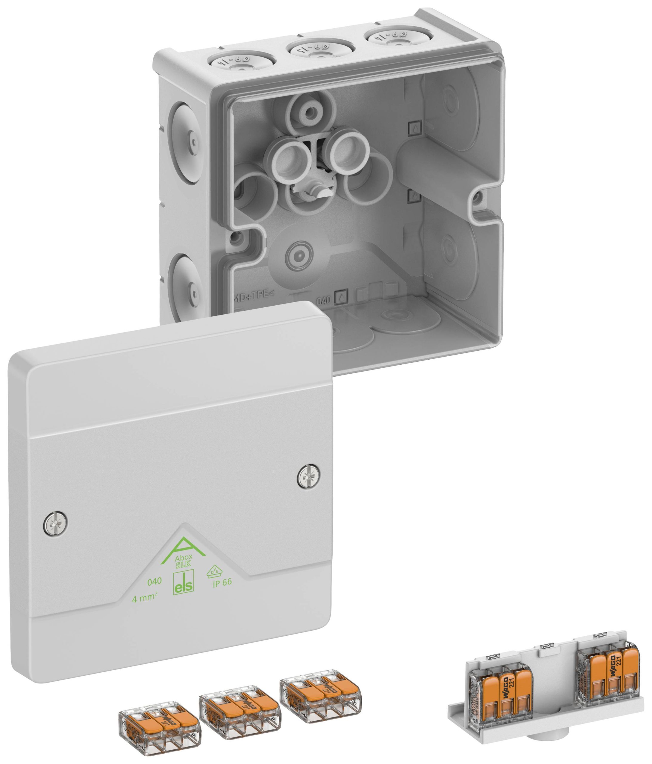 Spelsberg Abox SLK-4² Aftakkast (l x b x h) 102 x 102 x 57 mm Grijs IP66 1 stuk(s)