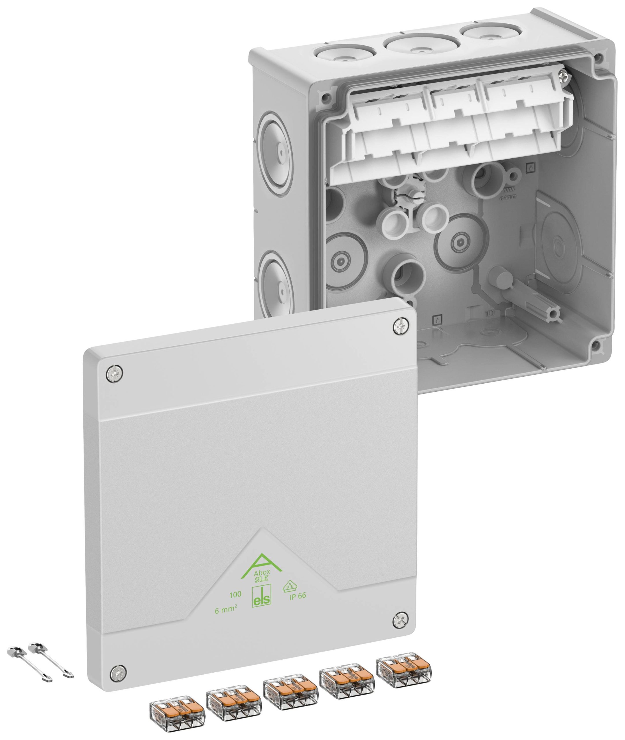 Spelsberg Abox SLK-6² Aftakkast (l x b x h) 152 x 152 x 80 mm Grijs IP66 1 stuk(s)