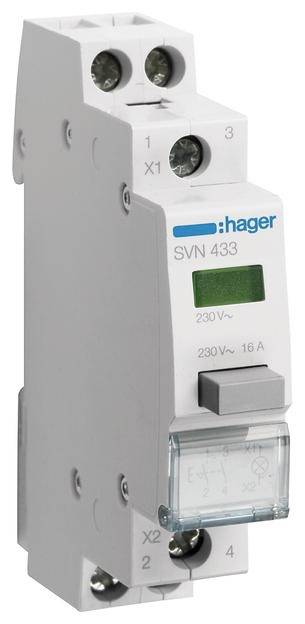 Pressure switch Groen 16 A 230 V Hager SVN433
