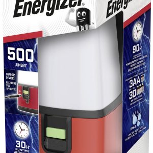 Energizer E304157700 360° Camping Campinglantaarn LED 500 lm werkt op batterijen Rood/zwart Energizer E304157700 360° Camping Campinglantaarn LED 500 lm werkt op batterijen Rood/zwart
