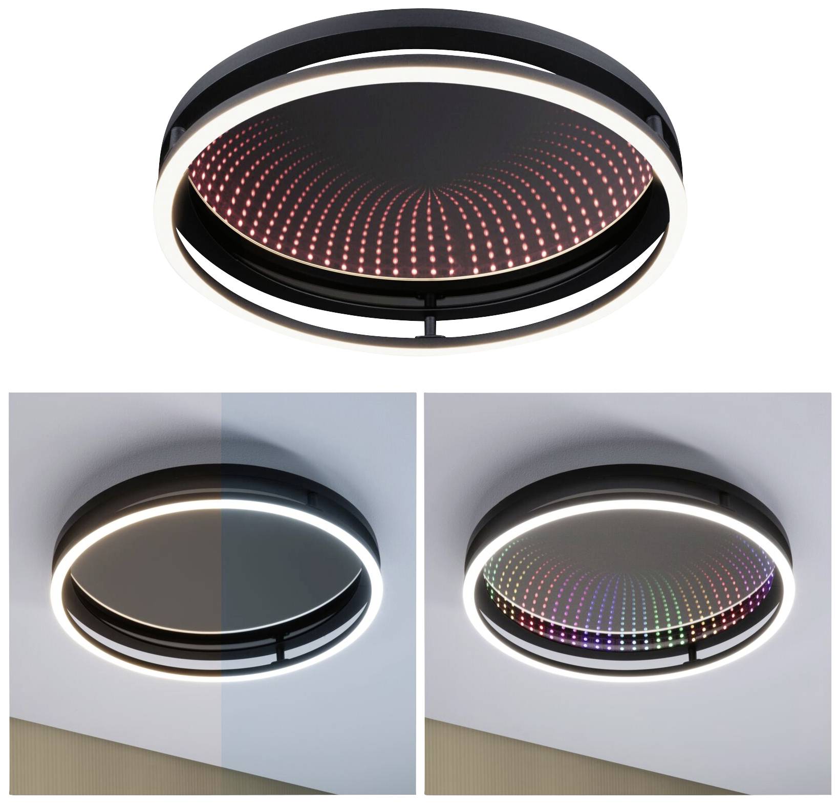 Paulmann 71056 Spaceglow LED-plafondlamp LED 34.5 W Zwart (mat)