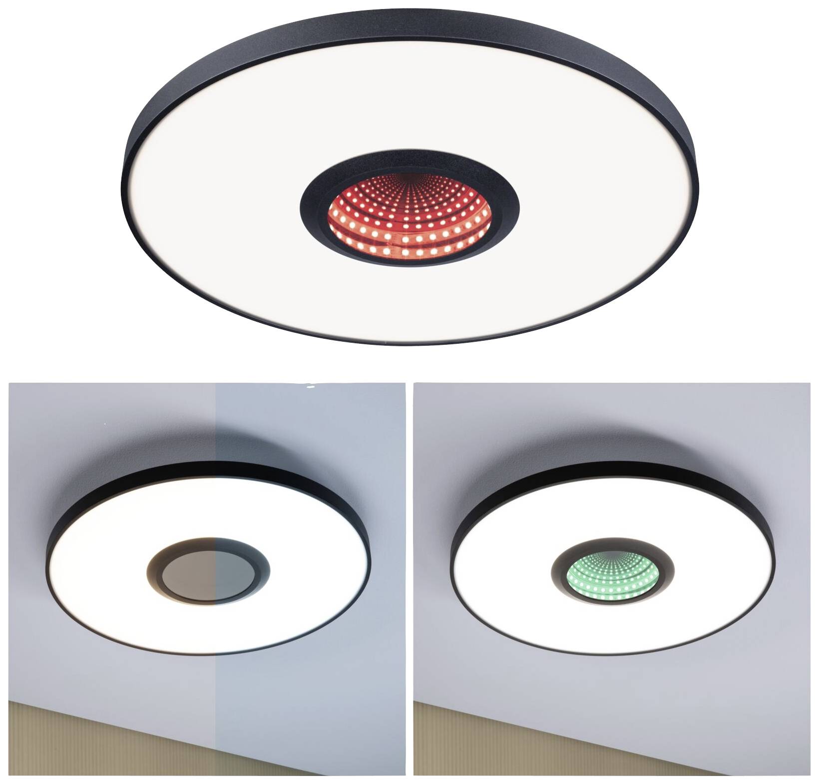 Paulmann 71038 Spaceglow LED-plafondlamp LED 21 W Zwart (mat)