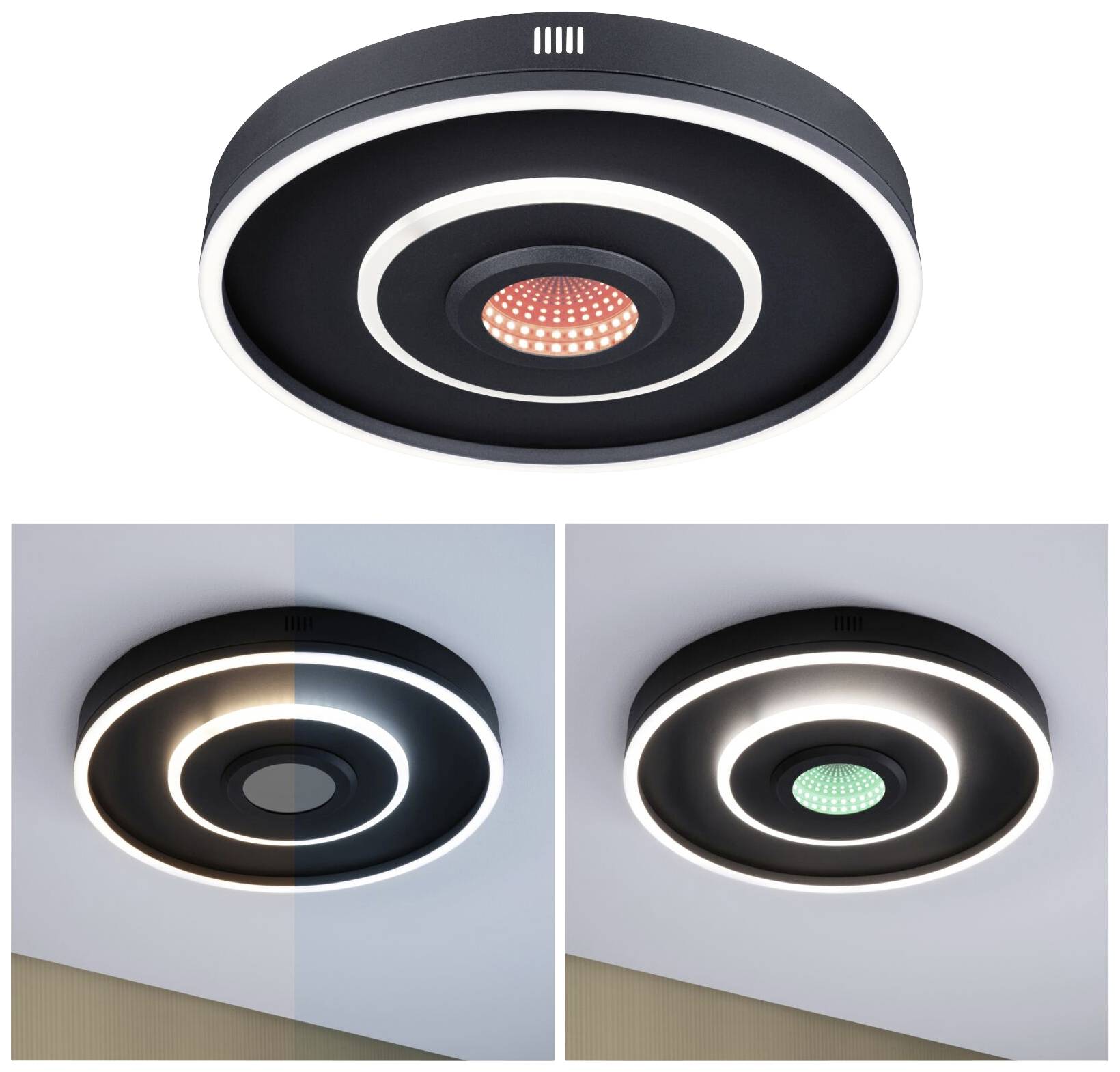 Paulmann 71039 Spaceglow LED-plafondlamp LED 22 W Zwart (mat)