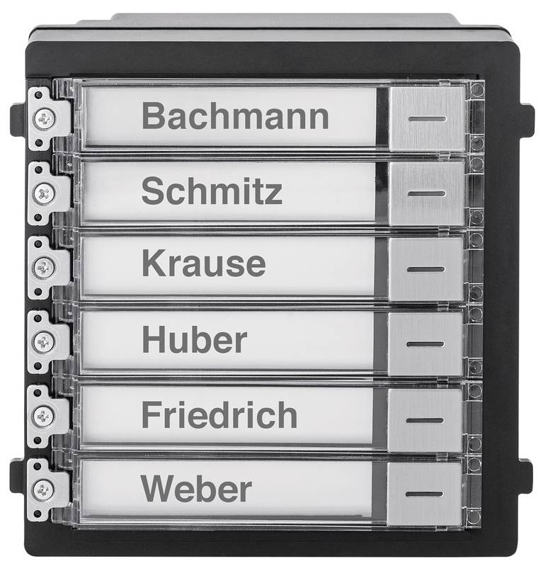 ABUS TVHS20020S ABUS TVHS20020S Klingeltasten-Modul (6 Tasten) Belknopmodule