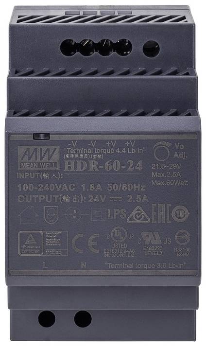 ABUS TVHS20300 ABUS TVHS20300 Netzteil für Hutschiene 24V DC Netvoeding