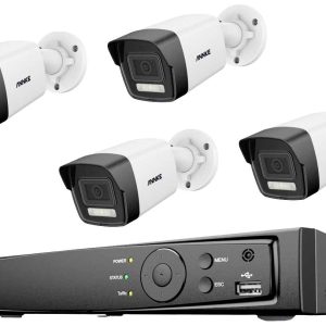 Annke N48PAW+I91DD*4+2T IP-Bewakingscameraset LAN 8-kanaals Met 4 camera’s 4096 x 3072 Pixel Annke N48PAW+I91DD*4+2T IP-Bewakingscameraset LAN 8-kanaals Met 4 camera’s 4096 x 3072 Pixel