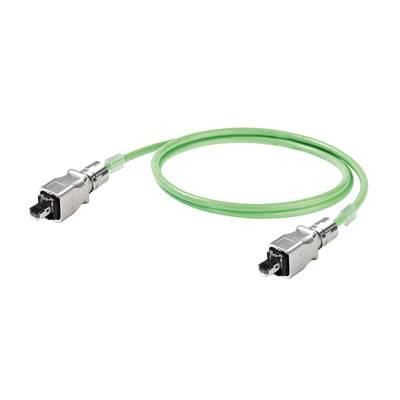 Weidmüller 1119730010 RJ45 Netwerkkabel, patchkabel CAT 5e SF/UTP 1.00 m Groen Vlambestendig, Snagless 1 stuk(s)