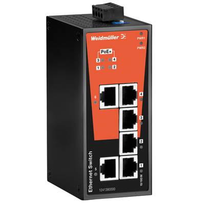 Weidmüller 1241380000 IE-SW-BL06-2TX-4POE Industrial Ethernet Switch