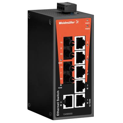 Weidmüller 1240930000 IE-SW-BL08-6TX-2ST Industrial Ethernet Switch