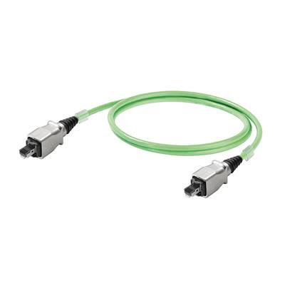 Weidmüller 1312690010 RJ45 Netwerkkabel, patchkabel CAT 5e S/UTP 1.00 m Groen Vlambestendig, Snagless 1 stuk(s)
