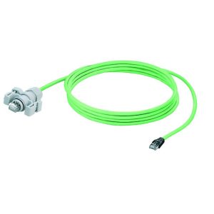 Weidmüller 8829630000 RJ45 Netwerkkabel, patchkabel CAT 5e SF/UTP 5.00 m Groen Vlambestendig, Snagless 1 stuk(s)