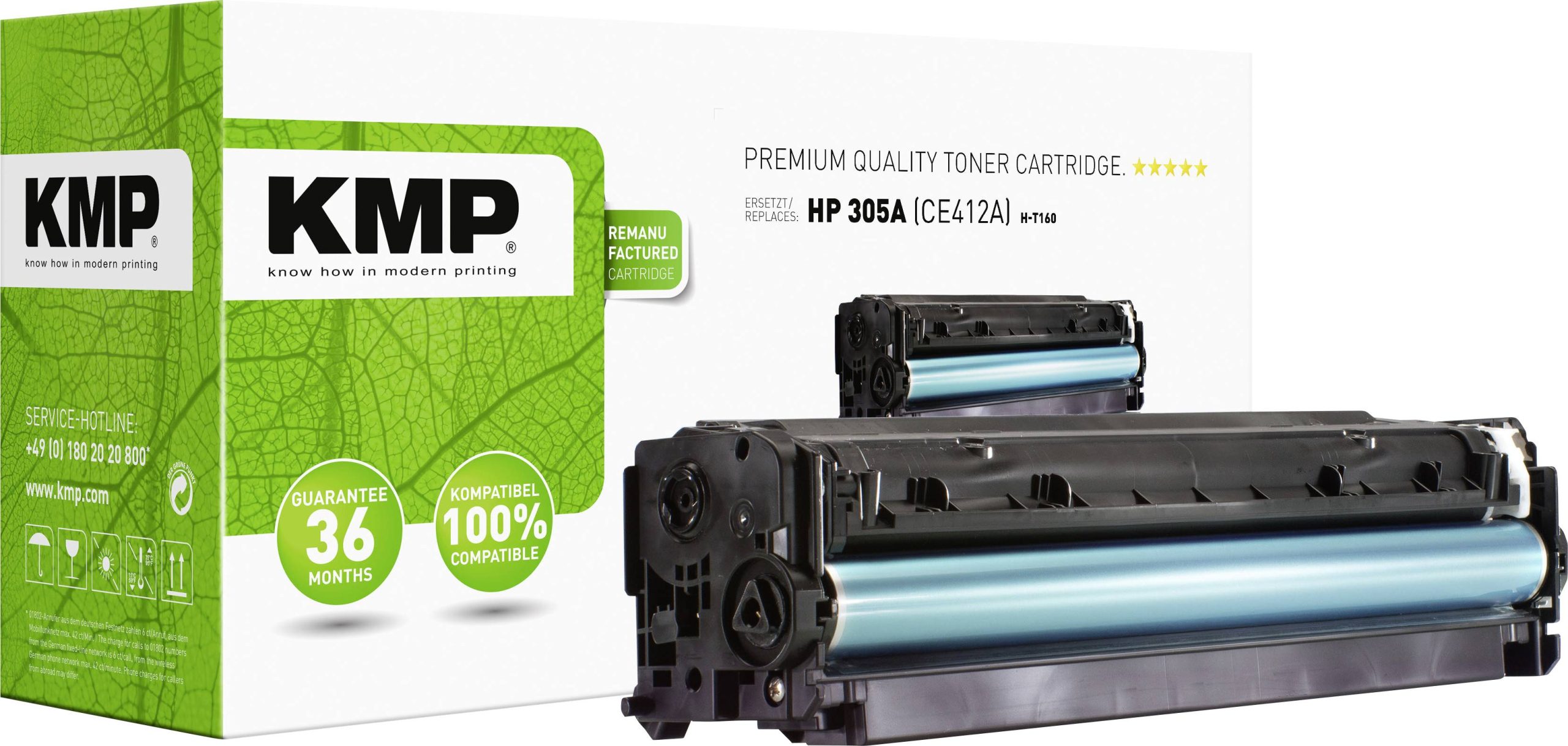 KMP Toner vervangt HP 305A, CE412A Compatibel Geel 3400 bladzijden H-T160 1233,0009